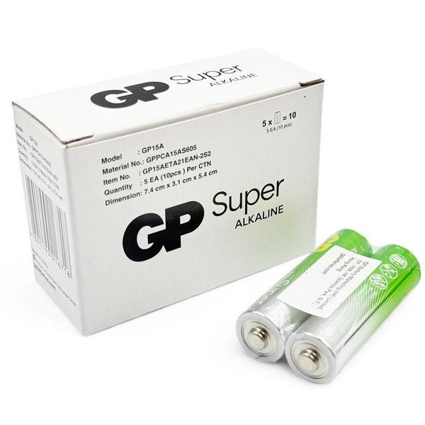 Батарейка GP Super Alkaline AA/LR06 10шт GPPCA15AS605 фото