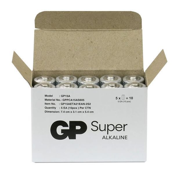 Батарейка GP Super Alkaline AA/LR06 10шт GPPCA15AS605 фото