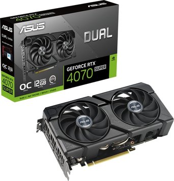 Відеокарта GF RTX 4070 Super 12GB GDDR6X Dual EVO OC Asus (DUAL-RTX4070S-O12G-EVO) DUAL-RTX4070S-O12G-EVO фото