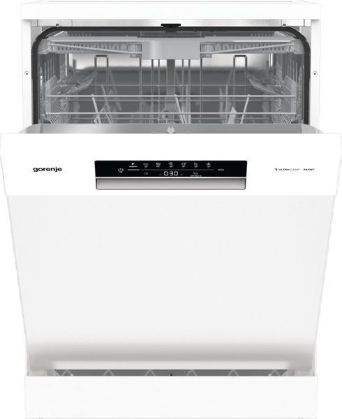 Посудомийна машина Gorenje, 16компл., A+++, 60см, дисплей, 3 кошика, AquaStop, білий GS643E90W фото