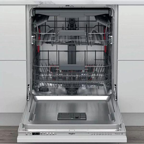 Посудомийна машина Whirlpool вбудована, 14компл., A+++, 60см, дисплей, 3й кошик, білий WIC3C34PFES фото