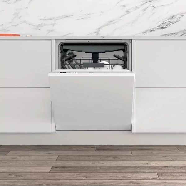 Посудомийна машина Whirlpool вбудована, 14компл., A+++, 60см, дисплей, 3й кошик, білий WIC3C34PFES фото