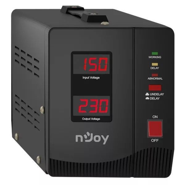 Стабілізатор NJOY Alvis 2000 (AVRL-20002AL-CS01B) AVR, 2 розетки Alvis 2000 фото