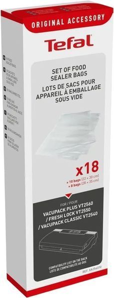 Пакети для вакуумування Tefal XA254010, 18 шт XA254010 фото