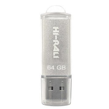 Флеш-накопичувач USB 64GB Hi-Rali Rocket Series Silver (HI-64GBVCSL) HI-64GBVCSL фото