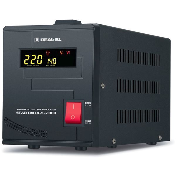 Стабілізатор REAL-EL Stab Energy-2000 Black EL122400013 фото