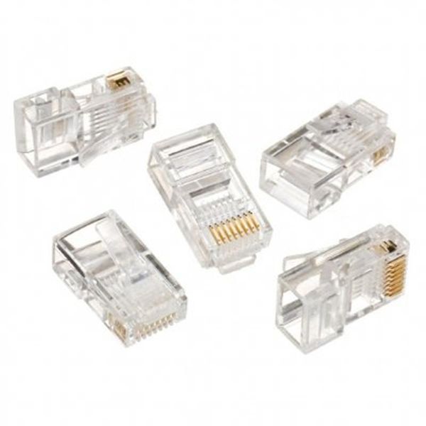 Конектор RJ 45 Cablexpert (LC-8P8C-001/100) 8P8C, із позолоченими контактами (100 шт/уп) LC-8P8C-001/100 фото