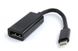 Адаптер Cablexpert USB Type-C - DisplayPort (M/F), 0.15 м, чорний (A-CM-DPF-01) A-CM-DPF-01 фото 1