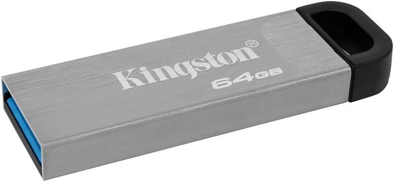 Флеш-накопичувач USB3.2 64GB Kingston DataTraveler Kyson Silver/Black (DTKN/64GB) DTKN/64GB фото