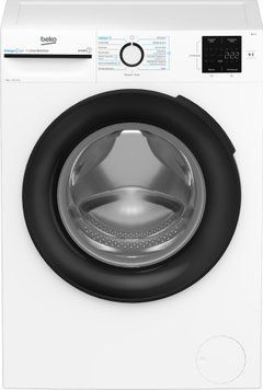 Пральна машина Beko фронтальна, 8кг, 1200, A, 50см, дисплей, інвертор, пара, білий BM3WFU38215WB фото