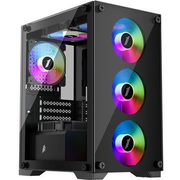 Корпус 1stPlayer X2-M-BK-4F1-PS-600FK-EU Black 600W X2-M-BK-4F1-PS-600FK-EU фото