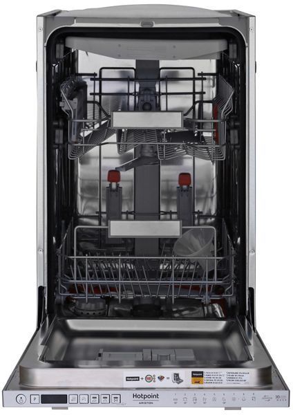 Посудомийна машина Hotpoint вбудована, 10компл., A++, 45см, дисплей, 3й кошик, білий HSIO3O23WFE фото