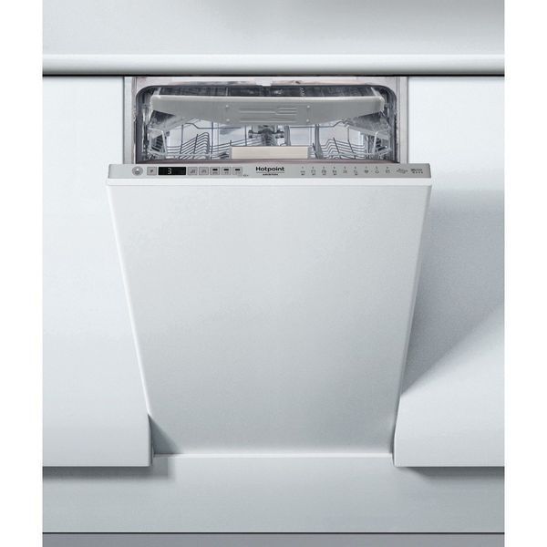 Посудомийна машина Hotpoint вбудована, 10компл., A++, 45см, дисплей, 3й кошик, білий HSIO3O23WFE фото