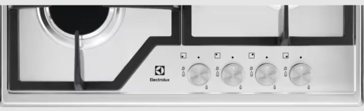Варильна поверхня Electrolux газова, 60см, чавун, нерж KGS6426SX фото