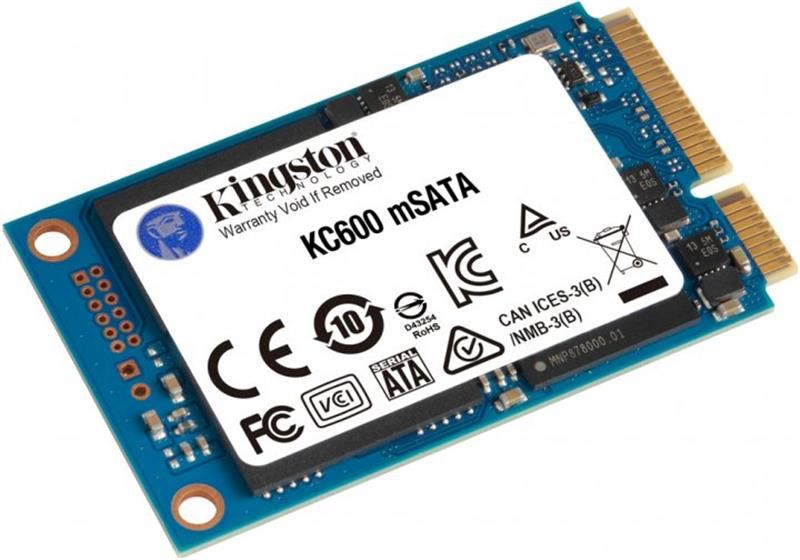 Накопичувач SSD 512GB Kingston KC600 mSATA SATAIII 3D TLC (SKC600MS/512G) SKC600MS/512G фото