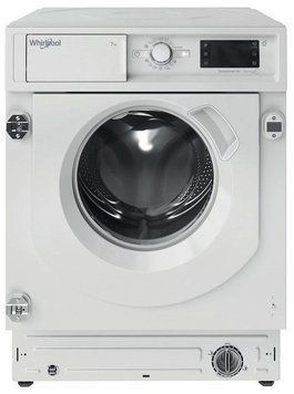 Пральна машина Whirlpool вбудована фронтальна, 7кг, 1400, D, 60см, дисплей, пара, білий BIWMWG71483EEUN фото