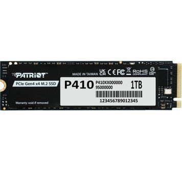 Накопичувач SSD 1TB Patriot P410 M.2 2280 PCIe NVMe 4.0 x4 TLC (P410P1TBM28H) P410P1TBM28H фото