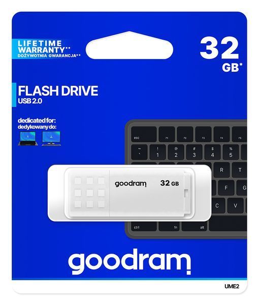 Флеш-накопичувач USB2.0 32GB Goodram UME2 White (UME2-0320W0R11) UME2-0320W0R11 фото