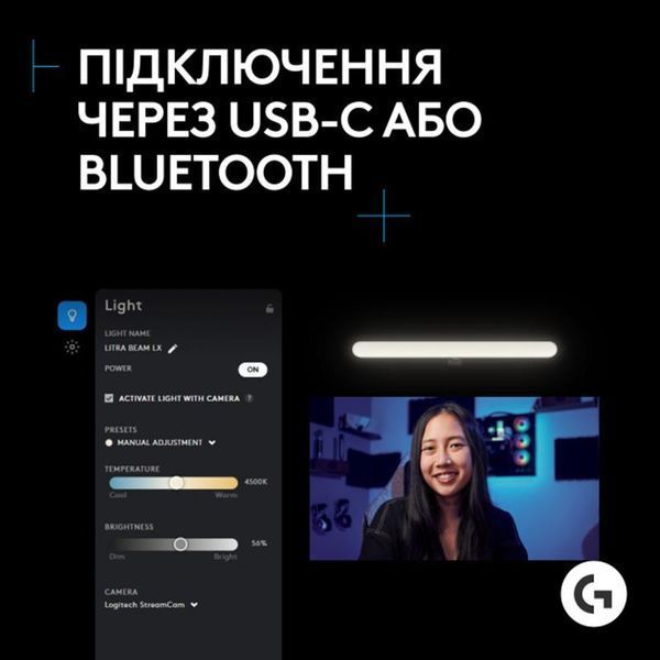 Лампа блогера Logitech Litra Beam LX Graphite (946-000015) 946-000015 фото