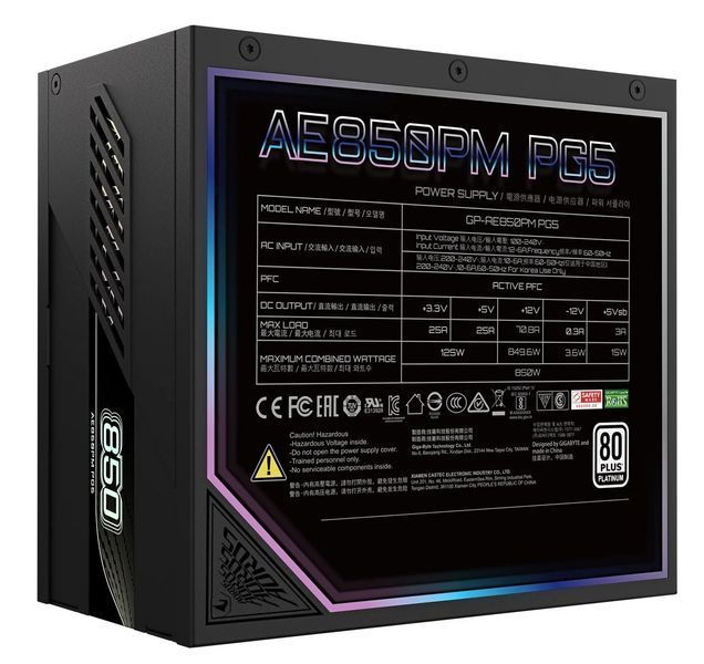 Блок живлення Gigabyte GP-AE850PM PG5 850W GP-AE850PM PG5 фото