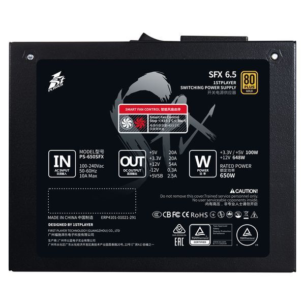 Блок живлення 1stPlayer PS-650SFX 650W (SFX-GLD-650-BK-EU) SFX-GLD-650-BK-EU фото