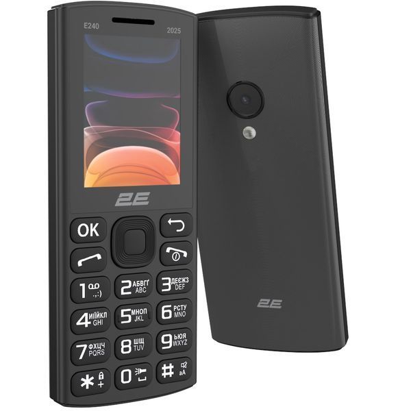 Мобiльний телефон 2E E240 2025 Dual Sim Black (794300867202) 794300867202 фото