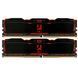 Модуль пам`ятi DDR4 2x16GB/3200 Goodram Iridium X Black (IR-X3200D464L16A/32GDC) IR-X3200D464L16A/32GDC фото 1