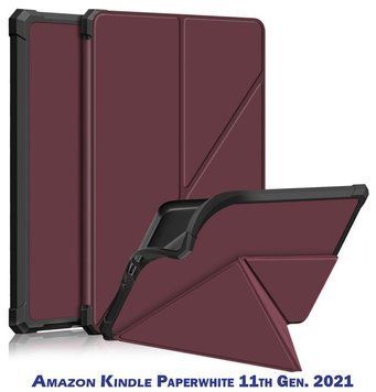 Чохол-книжка BeCover Ultra Slim Origami для Amazon Kindle Paperwhite 11th Gen. 2021 Red Wine (707222) 707222 фото
