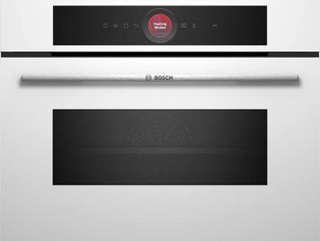 Духова шафа Bosch електрична компактна, 45л, A, дисплей, конвекція, ф-ція мікрохвиль, білий CMG7241W1 фото