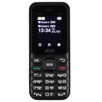 Мобiльний телефон 2E S180 2024 Black (694743653885) 694743653885 фото