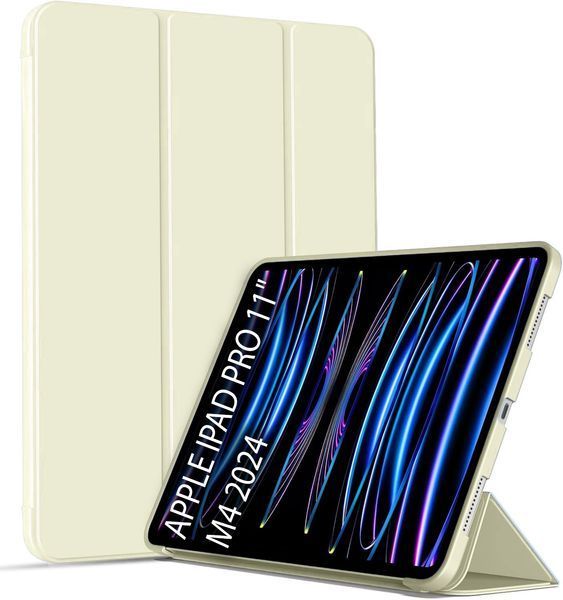 Чохол-книжка BeCover Tri Fold Soft TPU Silicone для Apple iPad Pro 11" M4 2024 Beige (711745) 711745 фото