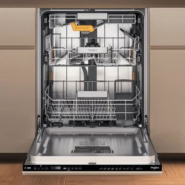 Посудомийна машина Whirlpool вбудована, 14компл., A+++, 60см, дисплей, 3й кошик, білий W8IHP42L фото