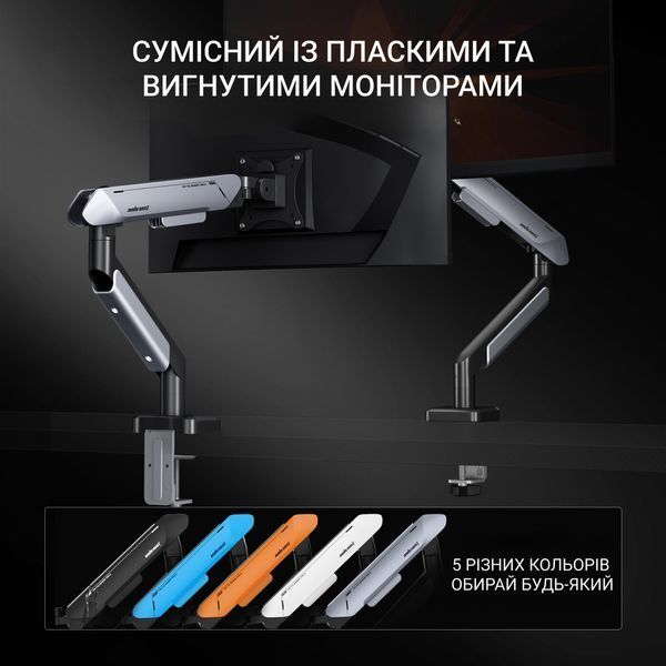 Кронштейн Anda Seat Stealth Pro II 17"-42" White/Gray (AD-W-A9-1S-FW) (VESA100х100) AD-W-A9-1S-FW фото