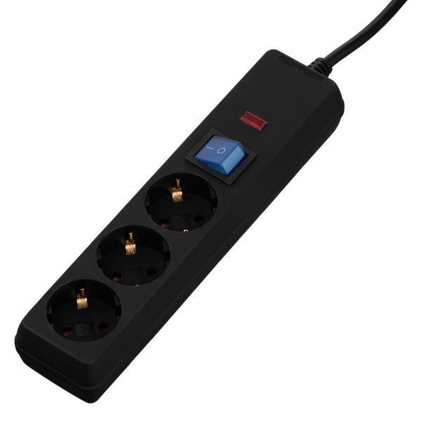 Фільтр живлення 2E 3 розетки, 1 м, черный (2E-U03C14M1BK) 2E-U03C14M1BK фото