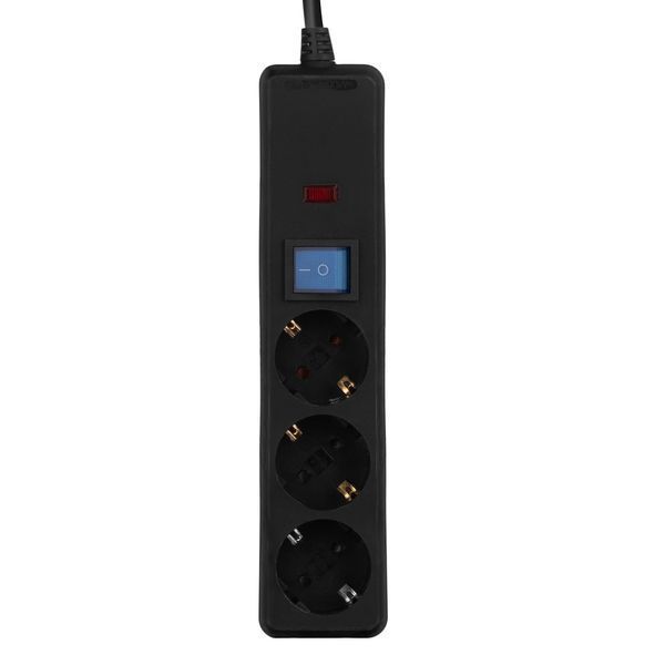 Фільтр живлення 2E 3 розетки, 1 м, черный (2E-U03C14M1BK) 2E-U03C14M1BK фото