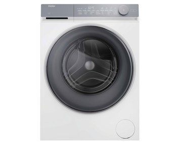 Пральна машина Haier фронтальна, 9кг, 1400, B, 45.2см, дисплей, пара, інвертор, люк сірий, прямий привід, білий HW90-B14367TU1-S фото
