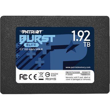 Накопичувач SSD 1.92TB Patriot Burst Elite 2.5" SATAIII TLC (PBE192TS25SSDR) PBE192TS25SSDR фото