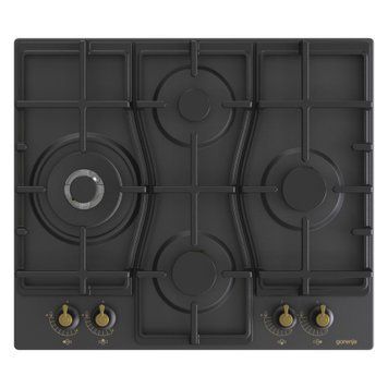 Варильна поверхня Gorenje газова, 60см, чавун, чорний GW6D42CLB фото