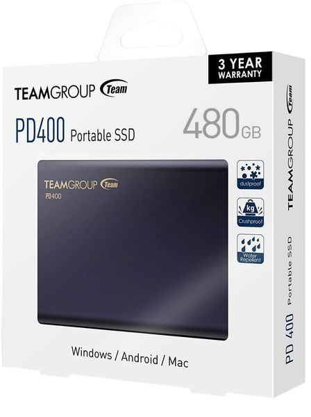 Накопичувач зовнішній SSD USB 480GB Team PD400 (T8FED4480G0C108) T8FED4480G0C108 фото