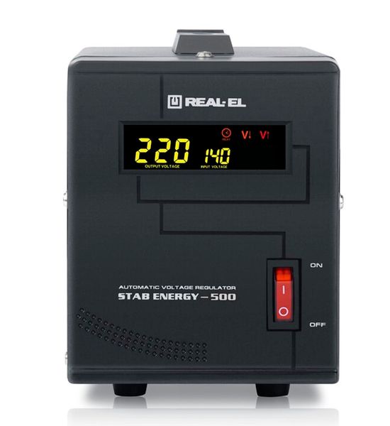 Стабілізатор REAL-EL Stab Energy-500 Black EL122400011 фото