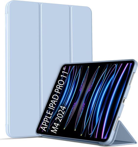 Чохол-книжка BeCover Tri Fold Soft TPU Silicone для Apple iPad Pro 11" M4 2024 Light Blue (711748) 711748 фото