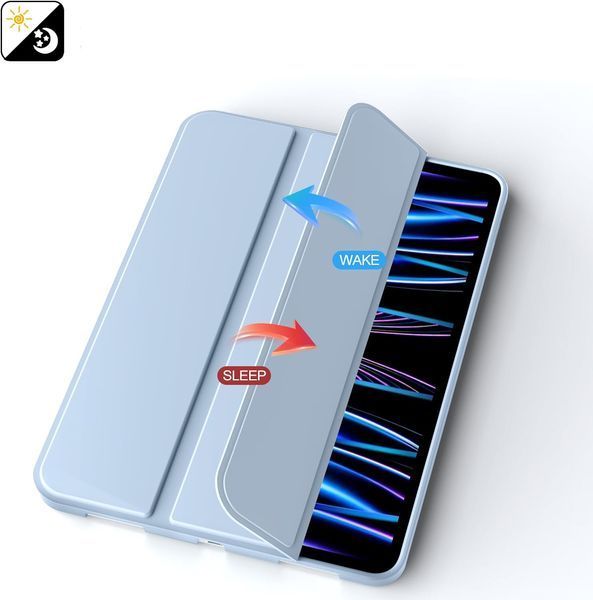 Чохол-книжка BeCover Tri Fold Soft TPU Silicone для Apple iPad Pro 11" M4 2024 Light Blue (711748) 711748 фото