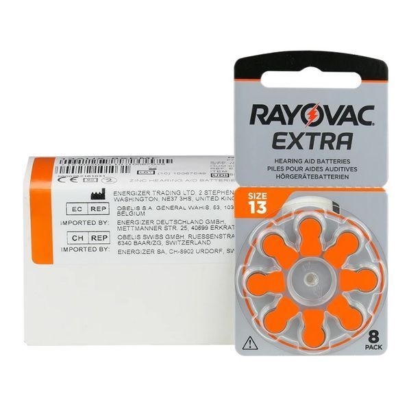 Батарейка Rayovac Extra 13 (13AUX-8XEMF) BL 8 шт (для слухових апаратів) 4589 фото