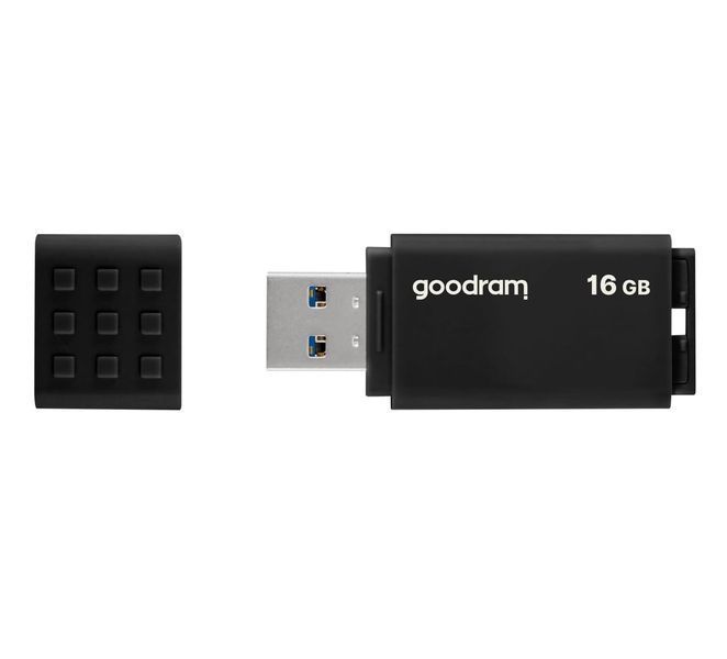 Флеш-накопичувач USB3.2 16GB Goodram UME3 Black (UME3-0160K0R11) UME3-0160K0R11 фото