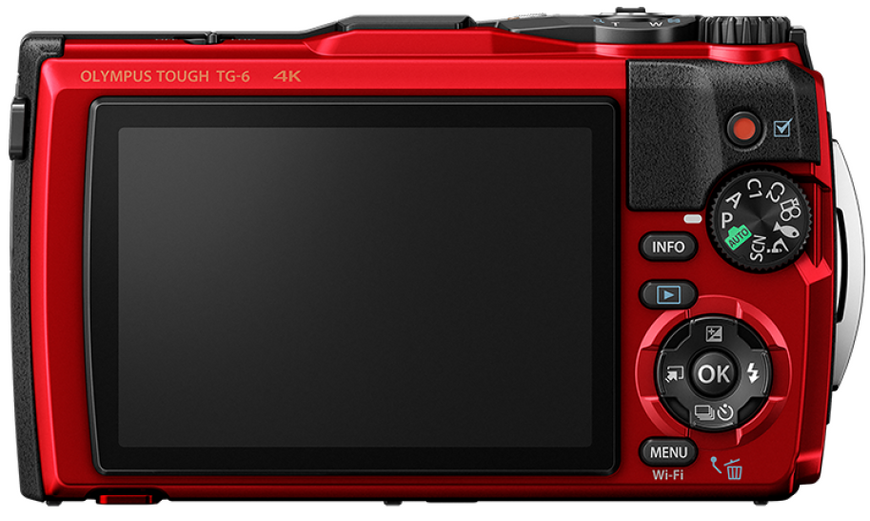 Цифрова камера Olympus TG-6 Red (Waterproof - 15m; GPS; 4K; Wi-Fi) V104210RE000 V104210RE000 фото