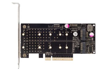 Плата розширення Frime PCI-E x8 to 2 x M.2 (M Key NVMe), PI6C20400BLE (ECF-PCIEtoSSD018.LP) ECF-PCIEtoSSD018.LP фото