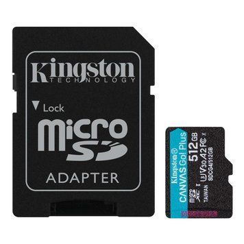 Карта пам`яті MicroSDXC 512GB UHS-I/U3 Class 10 Kingston Canvas Go! Plus R200/W160MB/s + SD-адаптер (SDCG4/512GB) SDCG4/512GB фото