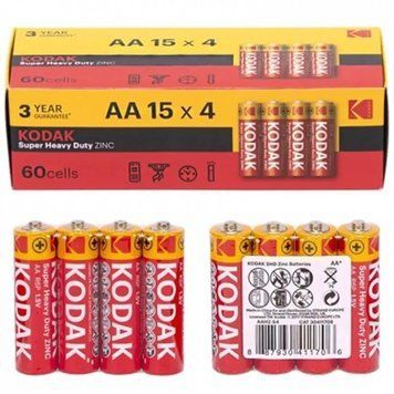 Батарейка Kodak Super Heavy Duty AA/R06 60шт/уп 30411708/B фото