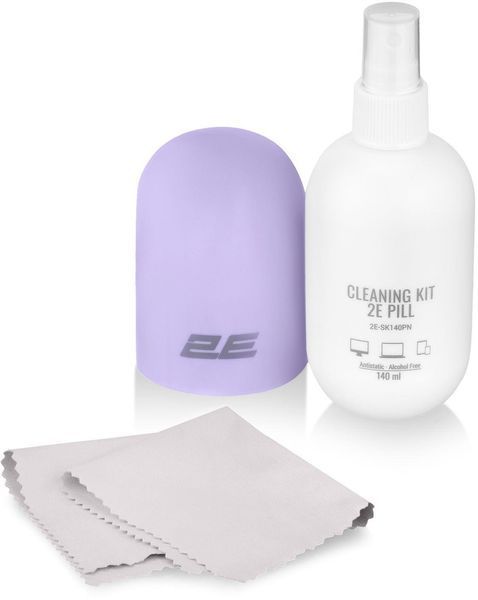 Набір для чищення 2E Pill (2E-SK140LC) LED/LCD + серветка 20х20 см White/Lilac 2E-SK140LC фото