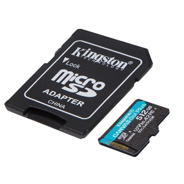 Карта пам`яті MicroSDXC 512GB UHS-I/U3 Class 10 Kingston Canvas Go! Plus R200/W160MB/s + SD-адаптер (SDCG4/512GB) SDCG4/512GB фото